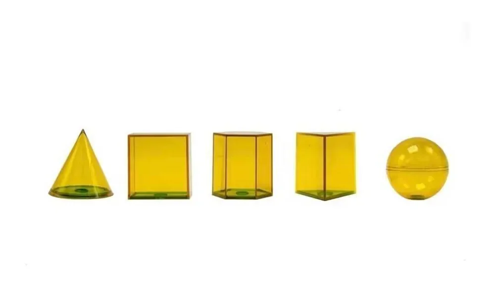 Hand2mind Transparent Relational GeoSolids (14-Piece Geometry Set) NEW